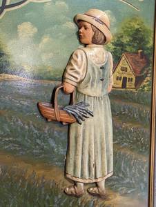 lot 337 image: Unique Vintage Wood Painting