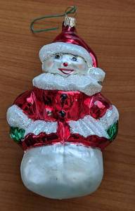 lot 349 image: Three Christopher Radko Snowmen Ornaments