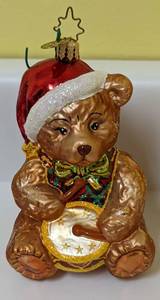 lot 350 image: Three Christopher Radko Teddy Bear Ornaments