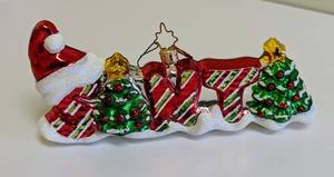 lot 351 image: Three Christopher Radko Santa Ornaments
