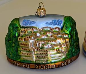 lot 354 image: Fun Travel Themed Blown Glass Ornaments