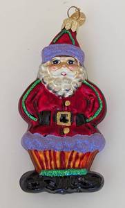 lot 363 image: Three Christopher Radko Santa Ornaments