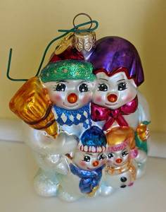 lot 365 image: three Christopher Radko Snowmen Ornaments
