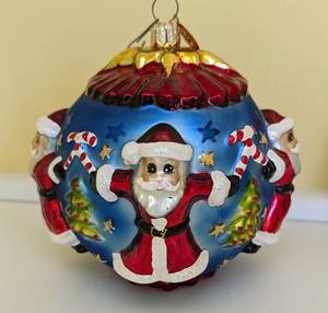 lot 369 image: Three Christopher Radko Santa Ornaments