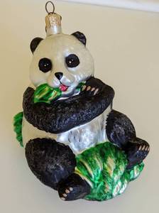 lot 371 image: Radko Panda and Glass Mermaid Ornaments