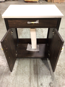 30 in. bathroom vanity with White sink have small Damage review the Photos
