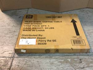 Riley Metal Outdoor Patio Coffee Table by Hampton Bay Customer Returns See Pictures