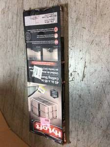 White Adjustable Metal Overhead Garage Storage Rack (45 in W x 45 in D) by HyLoft Customer Returns See Pictures