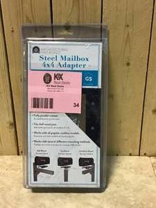 4 in. x 4 in. Post Adapter in Black with 3 Mailbox Mounting Options by Architectural Mailboxes Customer Returns See Pictures