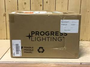 Cedar Springs Collection 1-Light Gloss Black Farmhouse Outdoor Semi-Flush Mount Light by Progress Lighting Customer Returns See Pictures