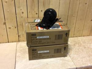 Lot of 4 in. Caster Kit for Heavy Duty Welded Steel Garage Base Cabinets by Husky Customer Returns See Pictures
