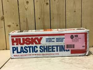 Husky 10 ft. x 100 ft. Clear 2 mil. Plastic Sheeting - New - Review all pictures