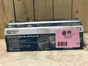 Commercial Electric 15.3 cu. in. Remodel Construction Ceiling Fan Brace with 1-12 in. Box - Review all pictures