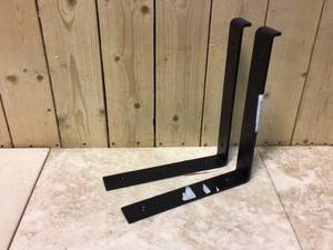 Lot of 2 Crates & Pallet 12 in. Black Steel Shelf Bracket for Wood Shelving - Review all pictures