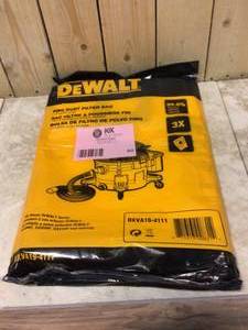 DEWALT  6 Gal. to 10 Gal. Fine Dust Bag Filter WetDry Vacuum - Good Condition - Review all pictures