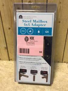 Architectural Mailboxes 4 in. x 4 in. Post Adapter in Black with 3 Mailbox Mounting Options- Good Condition
