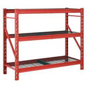 Husky 3-Tier Heavy Duty Industrial Welded Steel Garage Storage Shelving Unit in Red (65 in. W x 54 in. H x 24 in. D) Customer returns