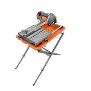 RIDGID9 Amp Corded 7 in. Wet Tile Saw with Stand Open Box See Pics