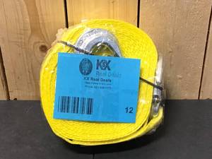 lot 12 image: Keeper 25 ft. x 2 in. Heavy-Duty Tow Strap Open box