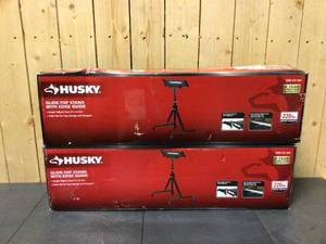 lot 19 image: Husky Foldable Glide Top Stand 26.38 in. H, 17.32 in. L x 27.17 in. W Stationary Glide Top Stand 2 units open box