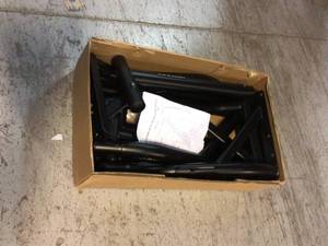 lot 43 image: CALHOME 800 LB. Adjustable Ladder Truck Rack Contractor Lumber And Utility Pick Up Rack (US Patent NO.D722,007) Open box