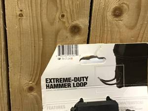lot 50 image: TOUGHBUILT Project Pouch with Hammer Loop, Black with ClipTech and rugged 6-layer rivet-reinforced construction