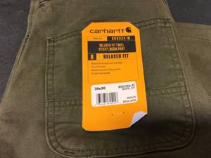 lot 54 image: RELAXED FIT TWILL UTILITY WORK PANT Open box