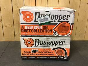 lot 62 image: Dustopper High Efficiency Cyclonic Dust Separator, 12 in. Dia with 2.5 in. hose, 36 in. long, with 2 Sweep Elbows 2 units open box