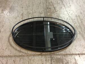lot 72 image: StyleWell Medium Oval Black Metal Classic Accent Mirror with Deep-Set Frame (30 in. H x 20 in. W) Open box
