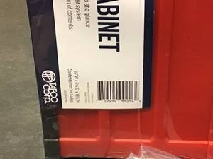lot 81 image: TAFCO Product 40-Compartment Small Parts Organizer, Red Open box