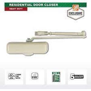 lot 48 image: Lot of Universal Hardware Heavy-Duty Ivory Residential Door Closer 6 units open box