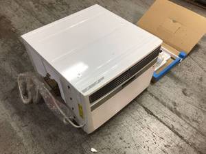lot 102 image: Frigidaire 8,000 BTU Window-Mounted Room Air Conditioner with Supplemental Heat in White - Good Condition - Review all pictures