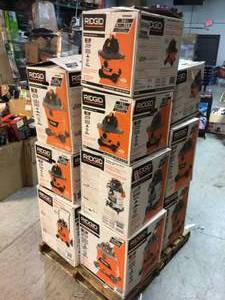 lot 106 image: Pallet of assorted Ridgid Shop Vacs - Various Models and Conditions - Review all pictures