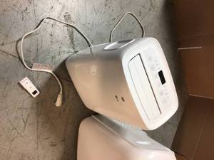 lot 115 image: Lot of 2 Portable Air Conditioner with Dehumidifier open box missing accessories  - Customer Returns - Review all pictures