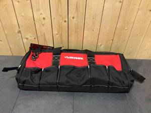 Husky 24 in. 16 Pocket Zippered Tool Bag - Good Condition - Review all pictures