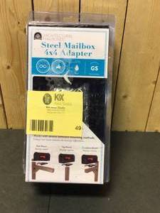 Architectural Mailboxes 4 in. x 4 in. Post Adapter in Black with 3 Mailbox Mounting Options - Good Condition - Review all pictures