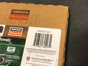 Simpson Strong-Tie Outdoor Accents Mission Collection ZMAX Black Post Base Side Plate for 6x Lumber (2-Pack) - Review all pictures