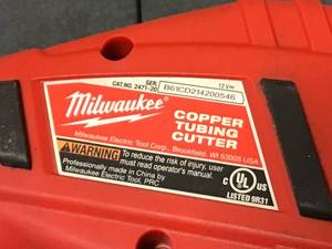 Milwaukee Copper Tubing Cutter - Customer Returns - Review all pictures