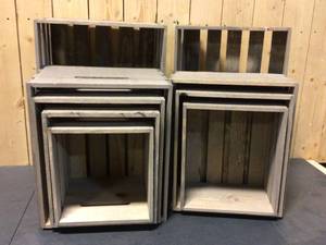 Kate and Laurel Cates 8 in. x 30 in. x 28 in. White Wood Two Door Decorative Cabinet Wall Shelf - Good Condition - Review all pictures
