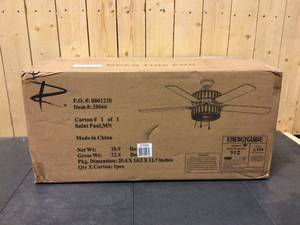 River of Goods Geometric Diamond 52 in. Clear Crystal LED Ceiling Fan With Light - Review all pictures