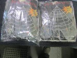 2 Halloween Yard Spider Webs...