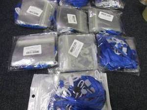 10- 10pk Name Tag Holders with Lany...