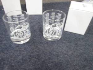 2- 1971, 1- 1991 Whiskey Glasses...