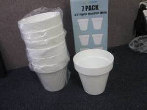 7 pk- 6.5 inch Plastic Plant Pots i...