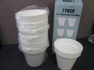 7 pk- 6.5 inch Plastic Plant Pots i...