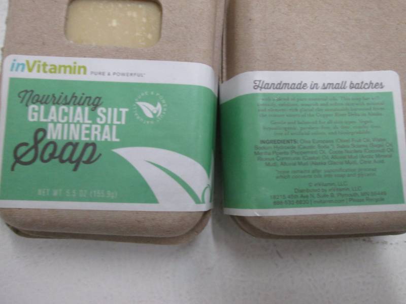 4 Bars inVitamin nourishing glacial silt mineral soap