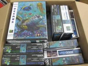 box of 17 puzzles ...