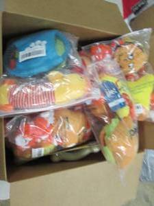 box of dog chew toys ...