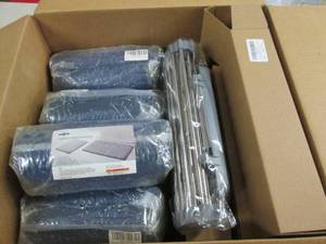 box of 8 chenille shaggy rugs and 6...