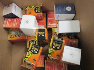 box of black tea, and stinger detox...